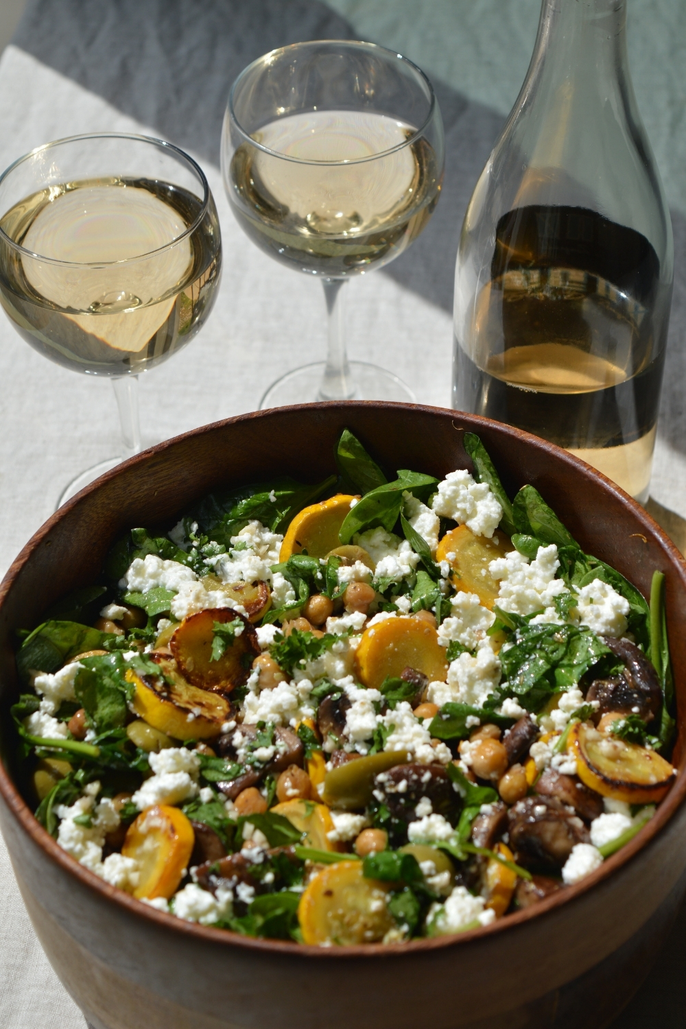 Sauvage Spectrum White Wine Blend & Warm Summer Salad